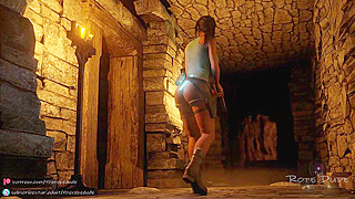 Tifa Captures Lara in Magical Bondage Encounter with Enchanted Strap-On