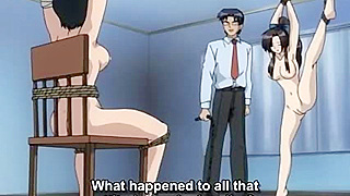 Fake Professor Dominates Naughty College Girls in BDSM Hentai Encounter