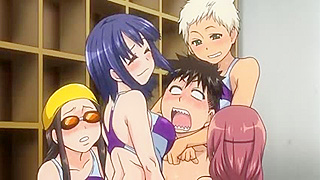 Swimmers Ambush Stud in Steamy Locker Room