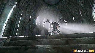 Vampire Dominates Human Man in Rough Anal Encounter Under Moonlight