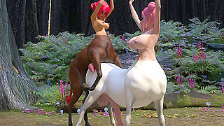 Futanari Centaurs Mate Wildly in Steamy Forest Encounter