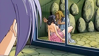 Anime Virgins Secret Outdoor Tryst Watched by Hidden Voyeurs in Steamy Springs