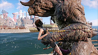 Ellie Speared by a Deathclaws Massive Cock in Wild Encounter
