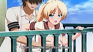 Busty Seduces Teacher in Steamy Balcony Encounter