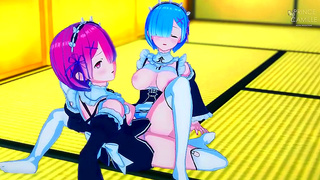 Nami and Nico Robins Steamy Lesbian Encounter with creampie Climax
