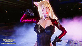 Meovv Dances Seductively as Ahri in Hot K-Pop Inspired MMD Fantasy