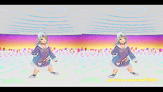 Hololive Idol Teases in Virtual Reality with Steamy 3D Pleasure Dance