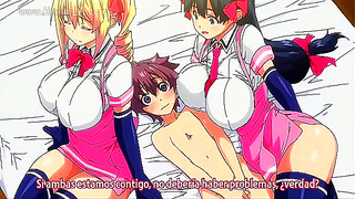 Steamy Hentai Trio Escapade with Lovers Entwined in Passion