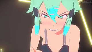SAO x GGO Collision: Fiery Lesbian Encounter in Miura3Ds Hot New Clip