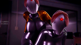 Forbidden Twin Encounter in Atomic Hearts Dystopian Fantasy 3D Animation