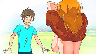 Farm Girl Teases Steve with Busty Charm in Minecraft Hentai Parody