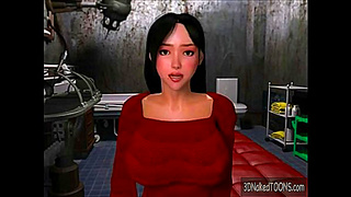 Stunning 3D Babe Blows Boss Before Getting Fucked in Steamy Interview Scene