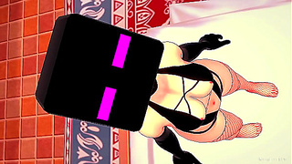 Teen Girl Friends Steamy Encounter Under Enderman Mask – 3D Hentai Fantasy