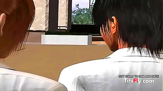 Hentai Beauty Teaches Naughty Lessons in Steamy 3D Encounter