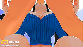 Nico Robin Seduces Pirate Captain with Steaming Blowjob Adventure
