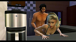 Seductive 3D Encounter: Forbidden Lust in the Kitchen with Best Friends Girlfriend