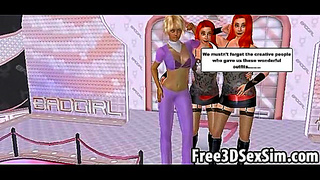 Steamy 3D Lesbian Lovers Lost in Passionate Embrace Animation