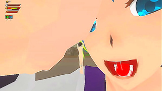 Earth-chan Dominates with Busty Facesit Spicy Spit Play