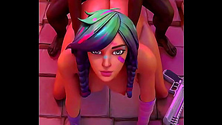 Splatterella Takes On Massive Cock In Steamy Hentai Action