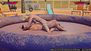 Ethan Battles Nude Terra in Wild Naked Fighter 3D Showdown