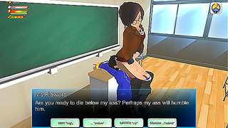 Strict Femdom Teacher Dominates Student with Spanking Golden Shower