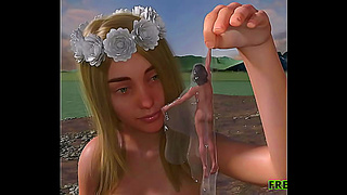 River Nymph Goddess Dominates Underworld Streams – Futanari Fantasy Art