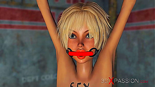 Blonde Shemale Teases Horny Teen in Steamy Industrial Encounter