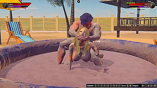 Misty Battles Okan Bare in Steamy Naked Fighter 3D Showdown