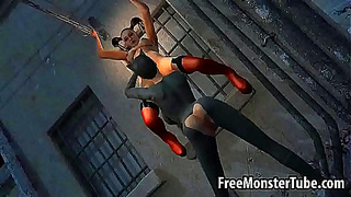 Harley Quinns Steamy Lesbian Encounter Outdoors in 3D Glory