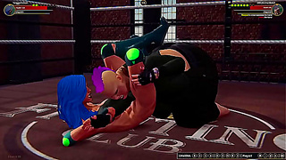 Twiggy Nelson Battles Bolda the Beast in Naked Fighter 3D Arena Showdown