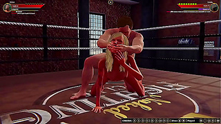 Emelia Battles Ethan Bare Skin-to-Skin in Naked Fighter 3D Showdown