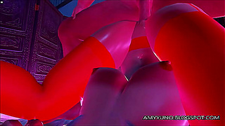Curvy 3D Babe in Stockings Takes Deep Anal Ride