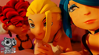 Steamy 3D Blowjob Action with Busty Hentai Babes