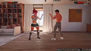 Polly Faces Off Against Nude Gigi in Steamy Naked Fighter 3D Battle