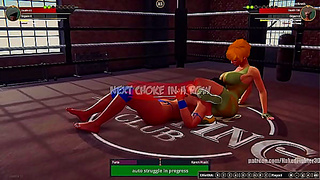 Furia Battles Karen Krash Naked in Steamy 3D Fight Scene