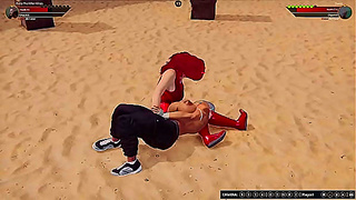 Ruby the K-Kitten Battles Diabla in Steamy Naked Fighter 3D Showdown