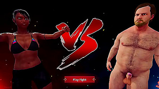 Ethan Battles Dela Naked in Steamy 3D Fight Scene Rematch