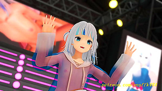 Guras Sensual 3D Dance Allures Fans in Steamy Hololive Performance