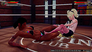 Dela Battles Bree in Steamy Naked Fighter 3D Showdown