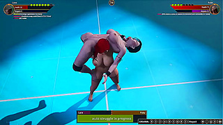 Luna Battles Ruby in Steamy Naked Fighter 3D Showdown