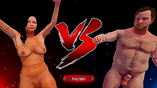 Ethan Battles Aurora in Steamy Naked Fighter 3D Showdown