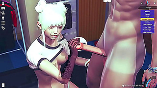 Cowgirl Dominates with Sizzling 3D Blowjob Action