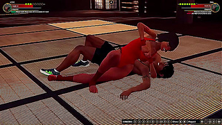 Dela Battles Josie in Steamy Naked Fighter 3D Showdown