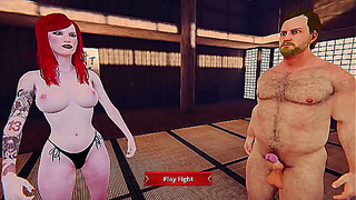 Ethan Battles Vyra in Naked Fighter 3Ds Steamy Showdown