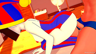 Pomni Drops Towel in Steamy Digital Circus Hentai Encounter