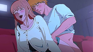 Denjis Steamy Encounter in Chainsaw Man Movie Theater Fantasy