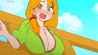 Alex Trapped in Fence While Steve Struggles Nearby – Wild Hentai Parody Cartoon Fun