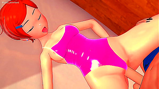 Gwen Gets Wet Bares All for Steamy Hentai Fun