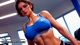 Jill Valentines Steamy Dildo Ride in Gym Cosplay – POV Fantasy Unleashed