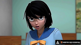 Stacked School Milf Takes Cock Doggystyle in Naughty Hentai Classroom Fun